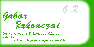 gabor rakonczai business card